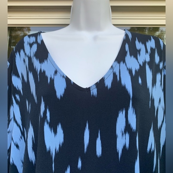 Alfani XL lt/dark Blue Multi Length Tunic Shirt Blouse NWOT - Picture 3 of 5